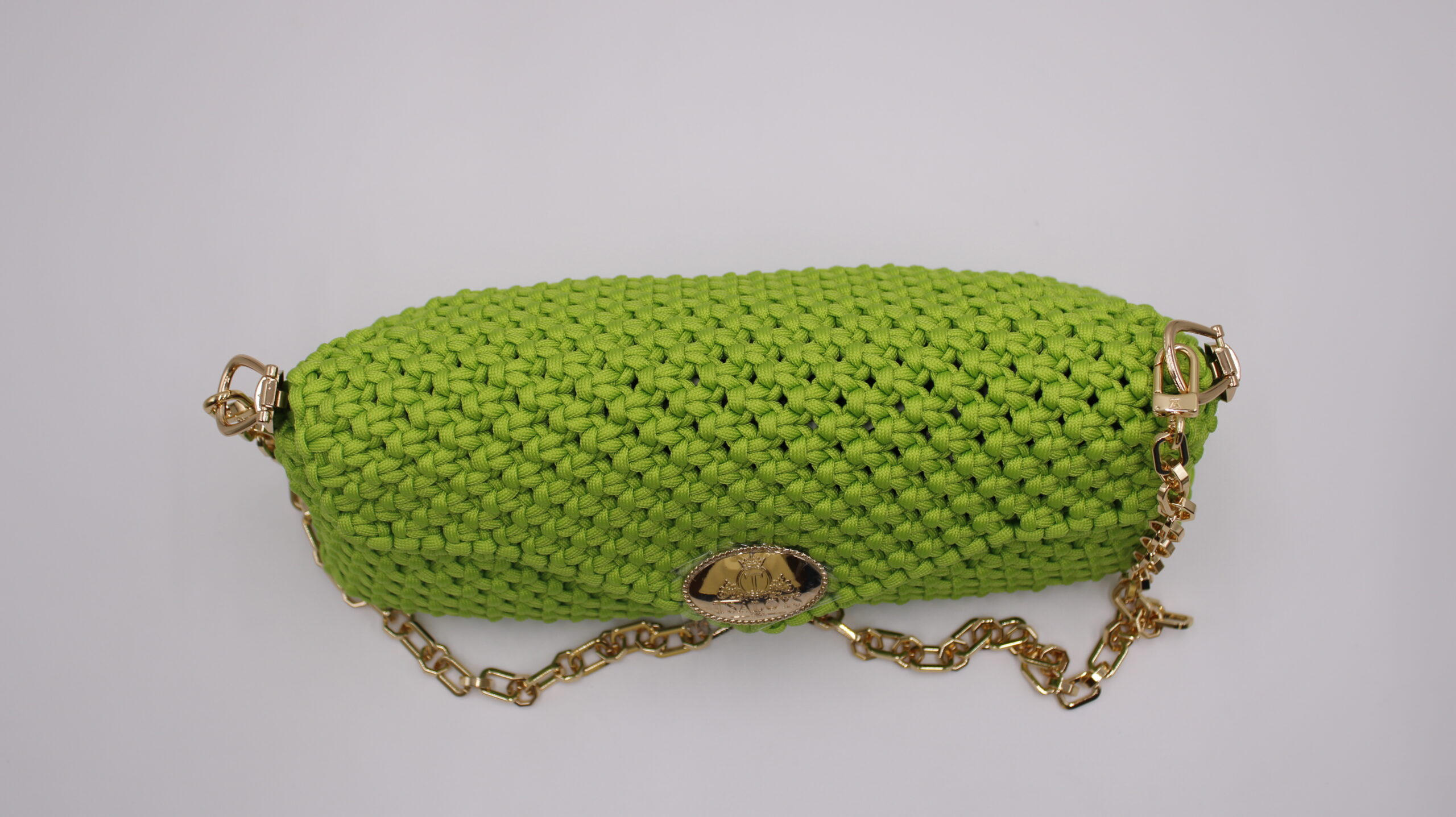 GREEN LEMON PURSE 100% HAN-WOVEN