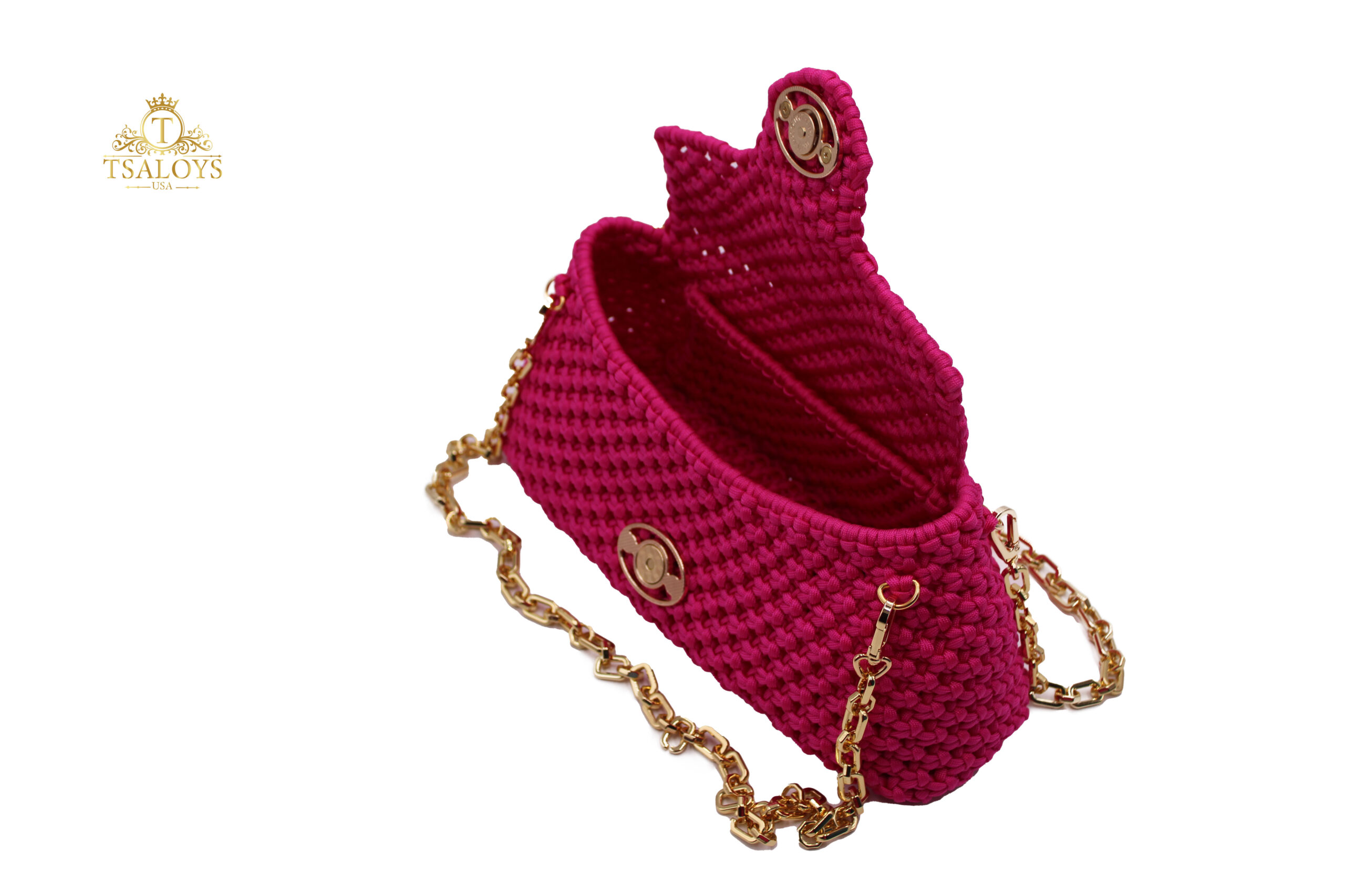 DOUA FUSHIA COLOR ELEGANT PURSE 100% HAND-WOVEN