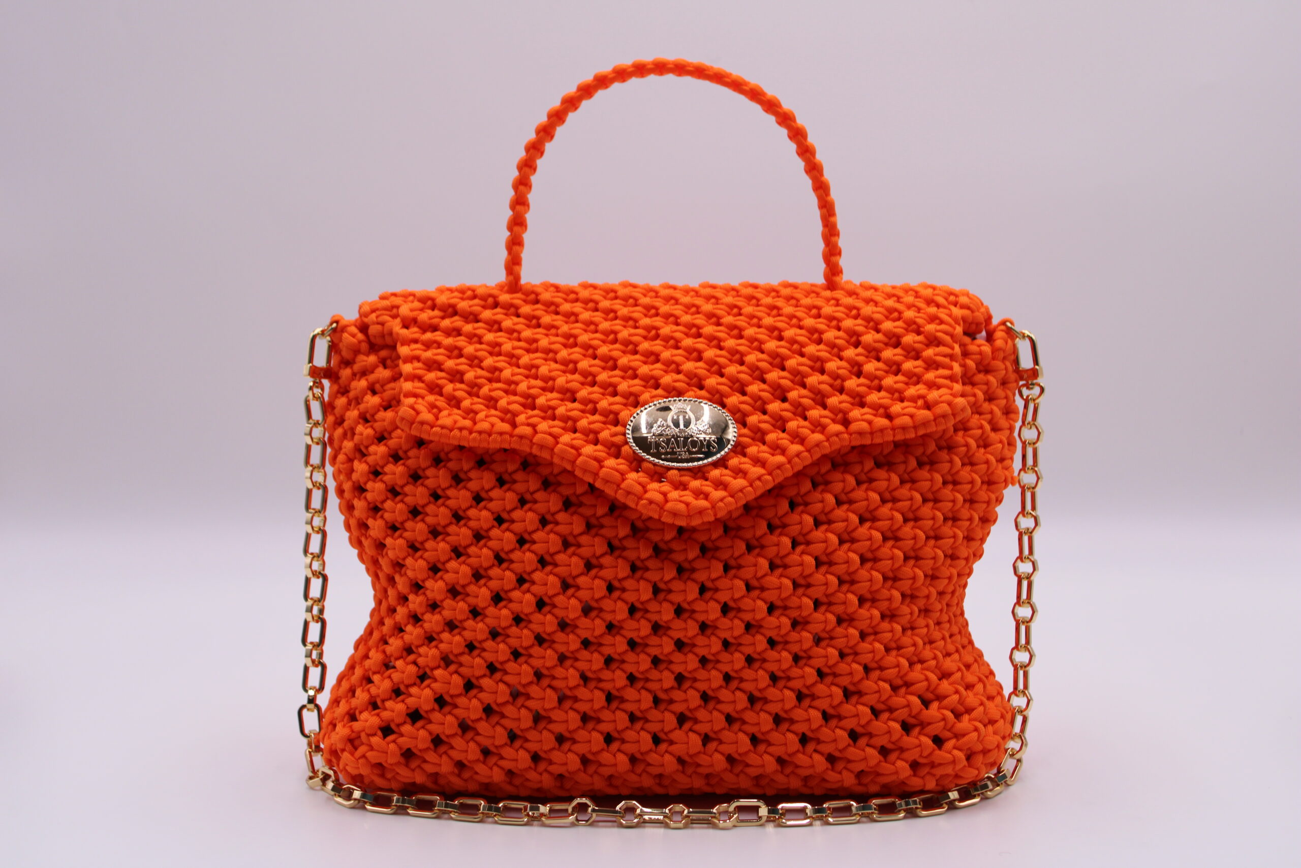 EBENG UPUMA ORANGE COLOR BAG  100% HAND-WOVEN WITH THE SMALL INTERNAL POCKET